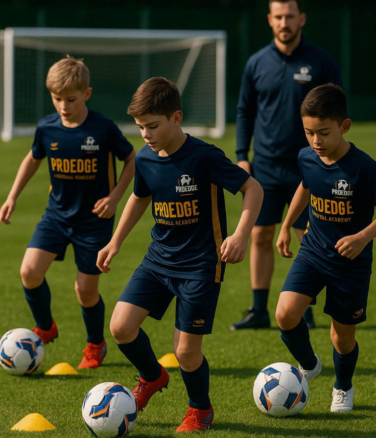 Youth football coaching in Farnborough with 1-to-1 and group sessions led by Proedge Football Academy
